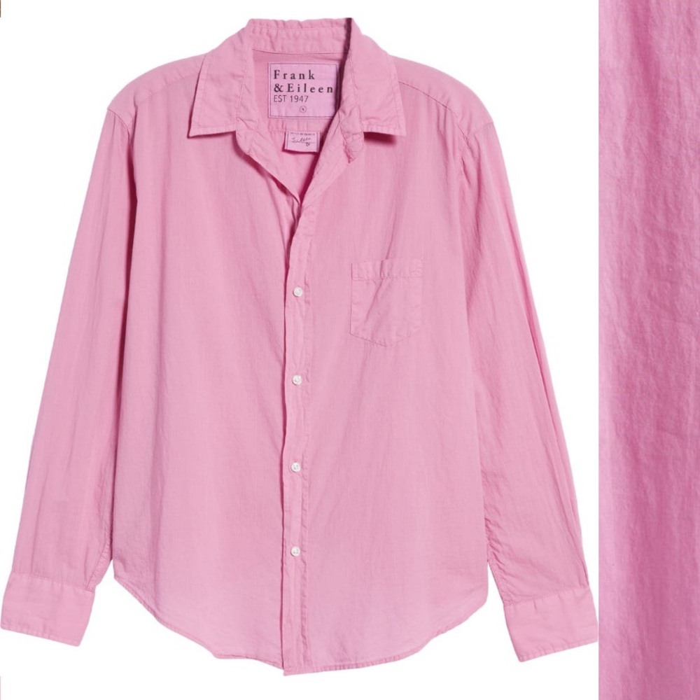 LIGHT PINK- Frank and Eileen Button Down Top Barry - Picture 2 of 6